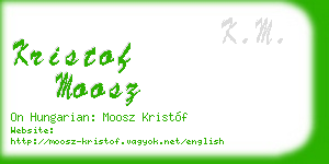 kristof moosz business card
